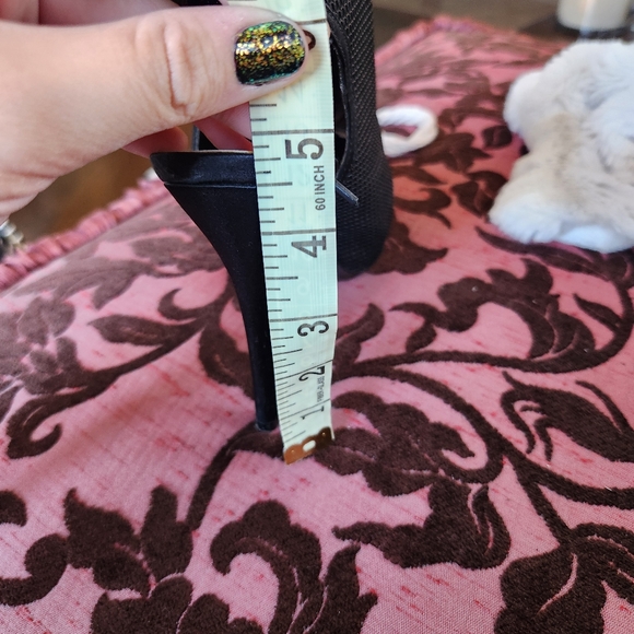 Charles David Black Mesh Slingback Lace Up Boot - Picture 5 of 5